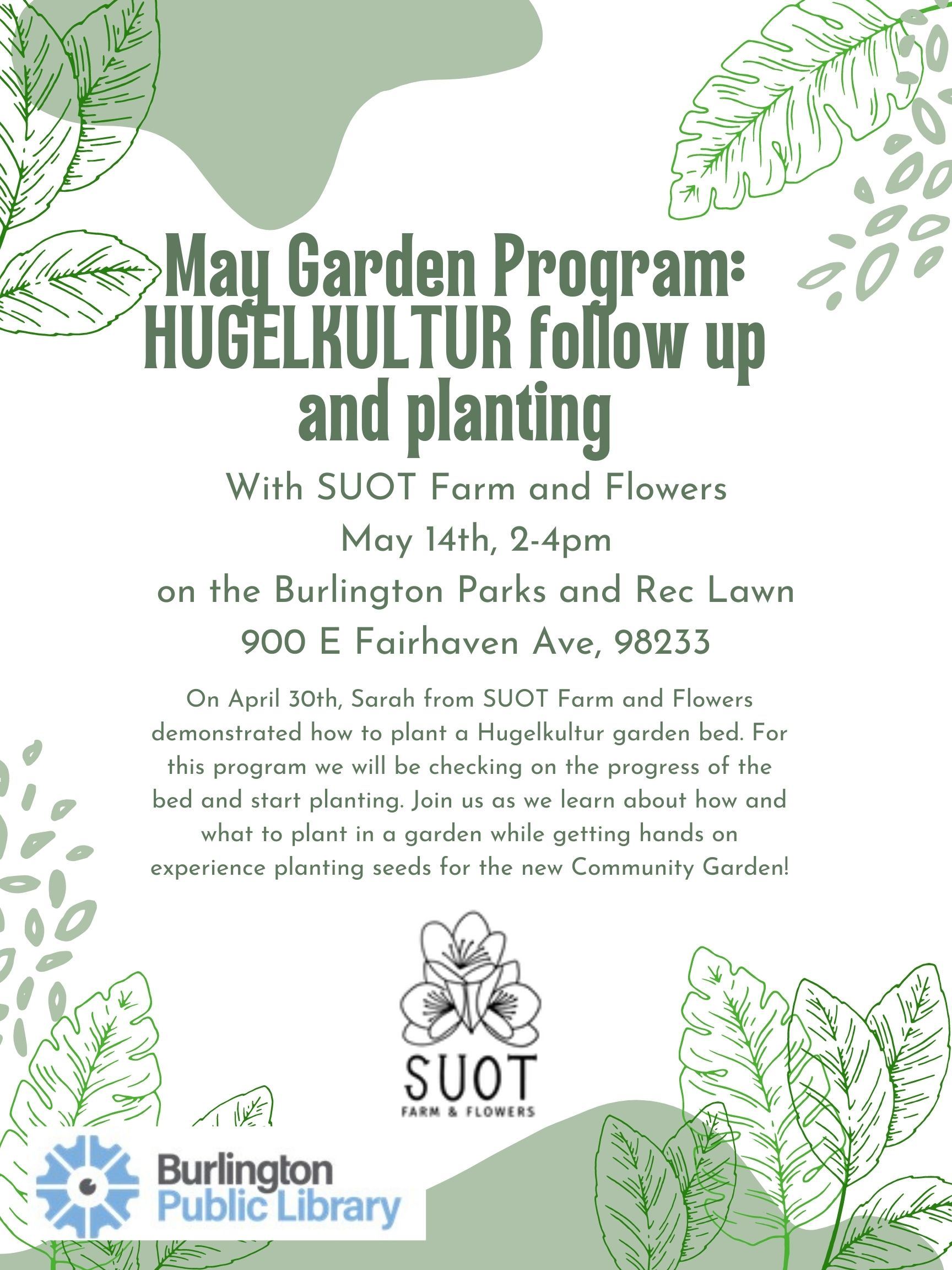 May Garden Program Flier, decorative