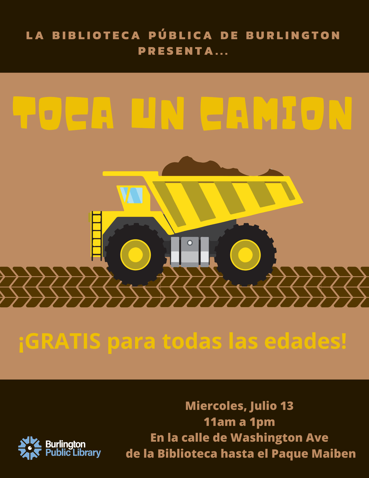 Touch a Truck Flier Spanish