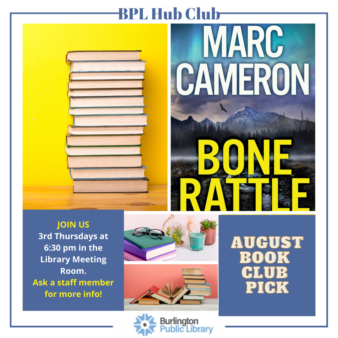 Hub Club Flier for August: Marc Cameron's Bone Rattle