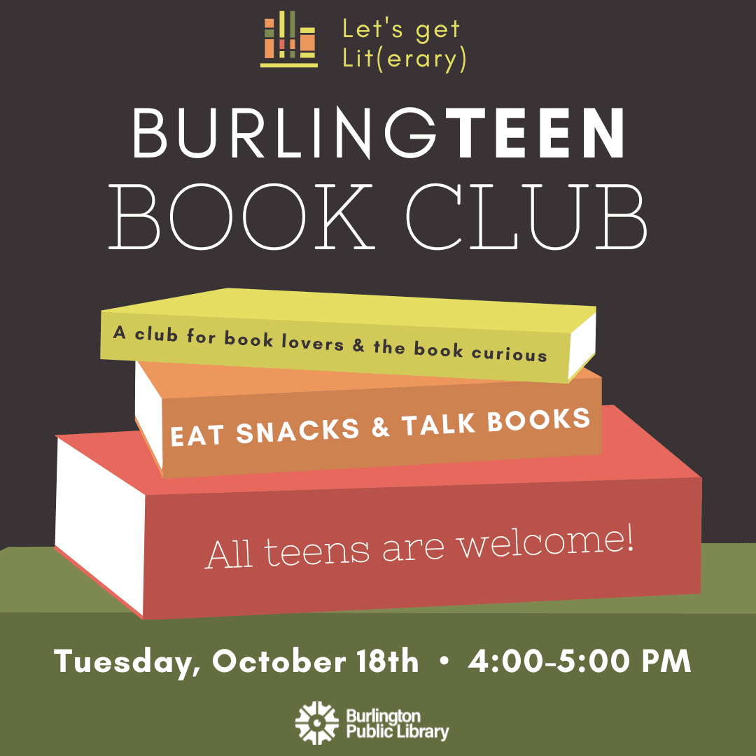 Fall 2022 Burlingteen Book Club Tuesday October 18 at 4 PM